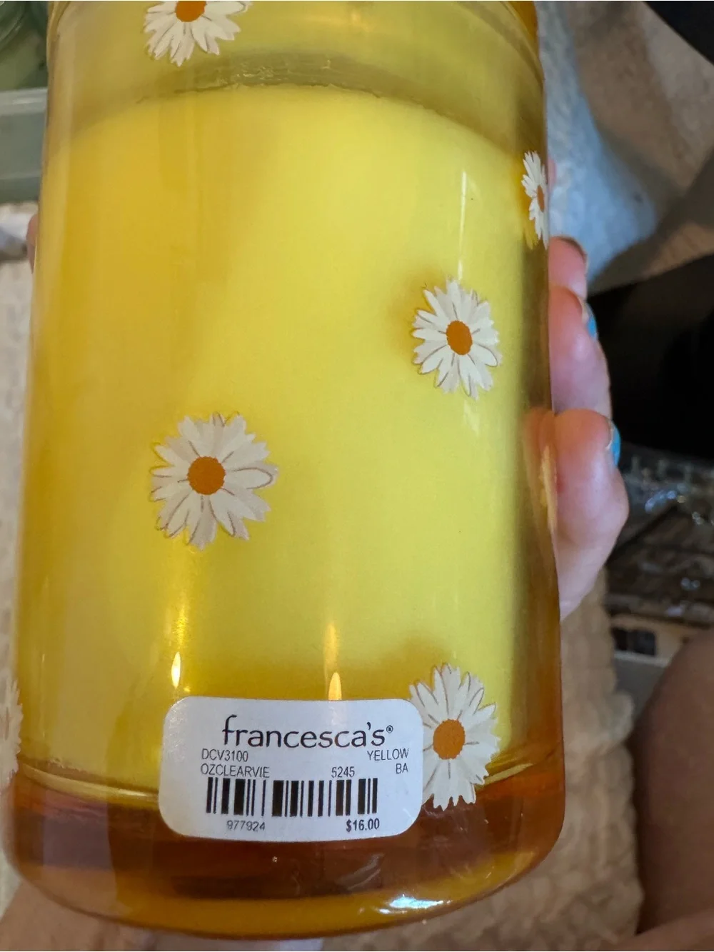 DW Home Daisy & Chamomile Scented Candle - Yellow Francesca